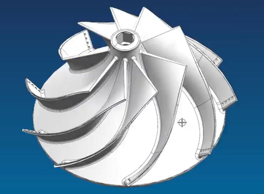 加工中心這套葉輪模具如何設(shè)計(jì)？如何脫模？